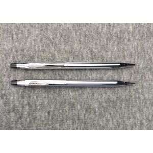 Cross Ballpoint Pen & Pencil Set Classic Century Chrome Pocket Clip Made in USA